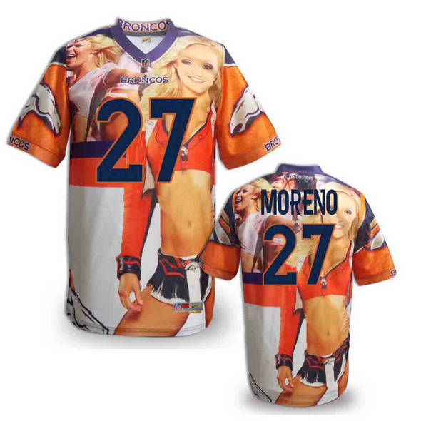 Denver Broncos 27 Knowshon Moreno fashion orange stitched NFL jerseys