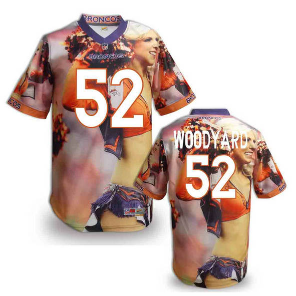 Denver Broncos 52 Wesley Woodyard Orange stitched fashion NFL jerseys