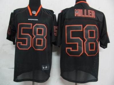 Denver Broncos 58 Miller Lights Out BLACK Jerseys