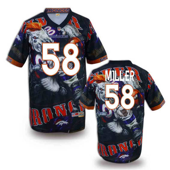 Denver Broncos 58 Von Miller stitched fashion NFL jerseys