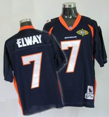 Denver Broncos 7# John Elway Throwback blue