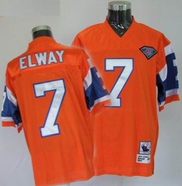 Denver Broncos 7# John Elway Throwback orange