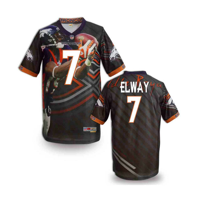 Denver Broncos 7 John Elway black stitched Fashion NFL jerseys