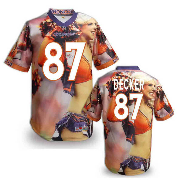 Denver Broncos 87 Eric Decker Orange stitched fashion NFL jerseys
