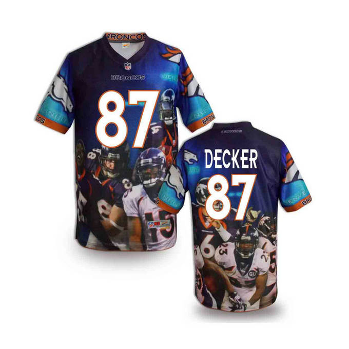 Denver Broncos 87 Eric Decker blue stitched Fashion NFL jerseys