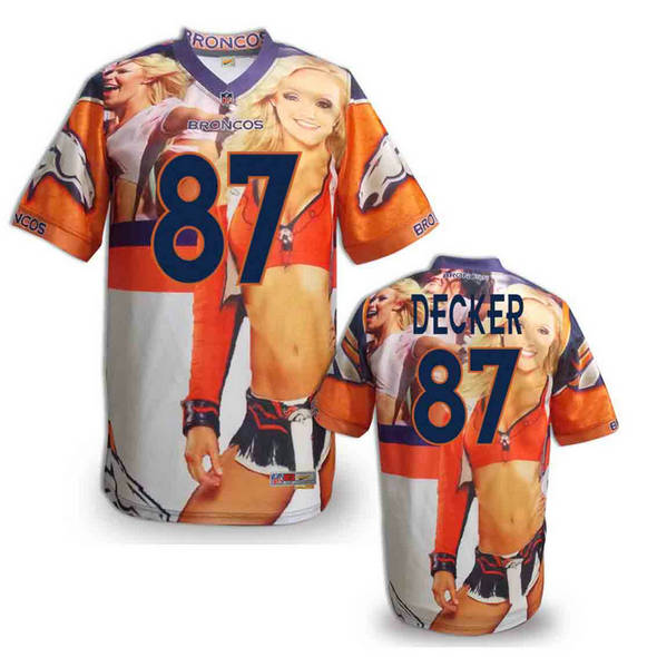Denver Broncos 87 Eric Decker fashion orange stitched NFL jerseys