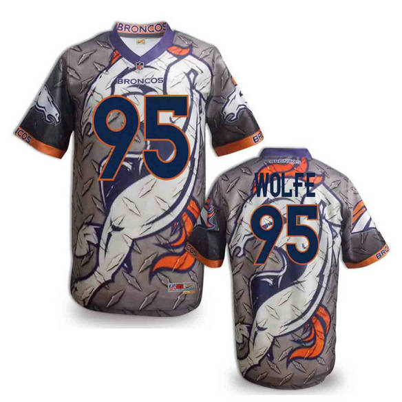 Denver Broncos 95 Derek Wolfe 2014 stitched fashion NFL Jerseys