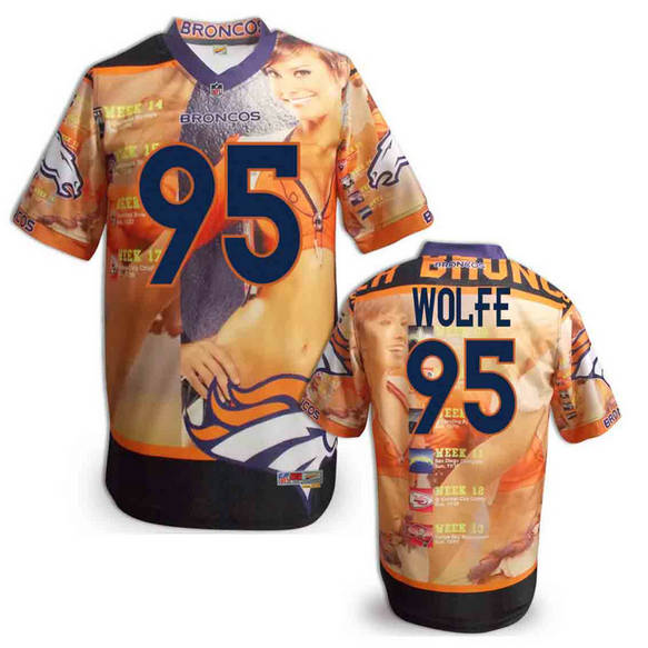 Denver Broncos 95 Derek Wolfe fashion NFL stitched jerseys