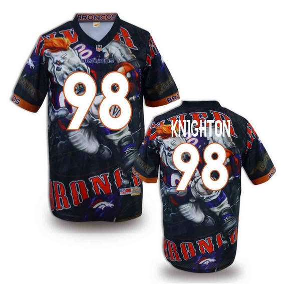 Denver Broncos 98 Terrance Knighton Black Fashion NFL jerseys