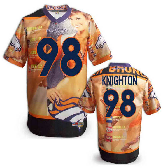 Denver Broncos 98 Terrance Knighton fashion orange NFL jerseys