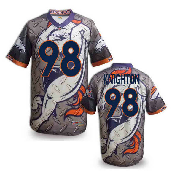 Denver Broncos 98 Terrance Knighton gray fashion NFL JERSEYS