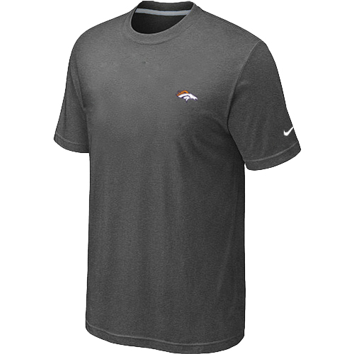 Denver Broncos Chest embroidered logo T-Shirt D.Grey