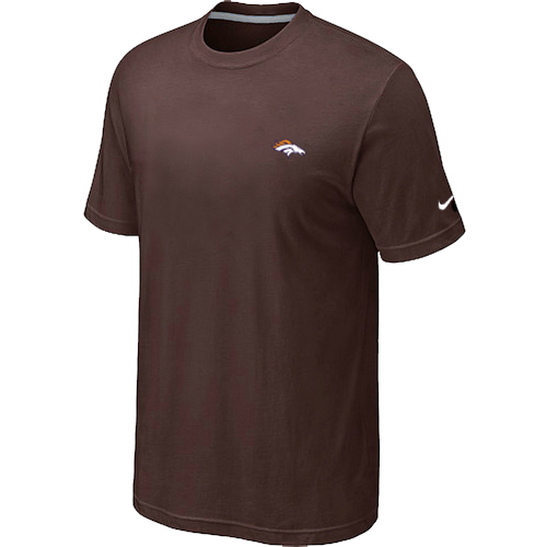 Denver Broncos Chest embroidered logo T-Shirt brown