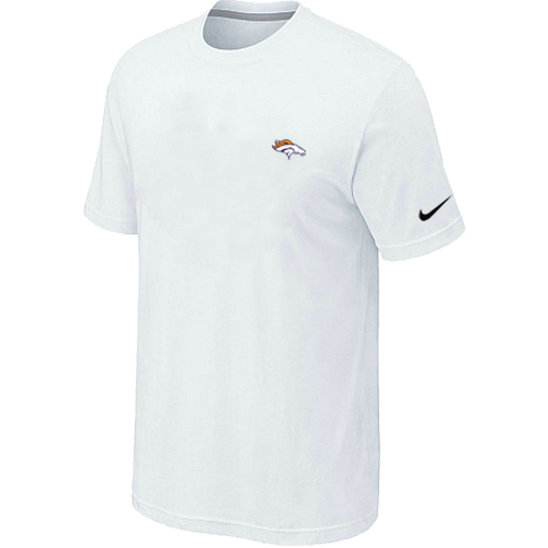 Denver Broncos Chest embroidered logo T-Shirt white