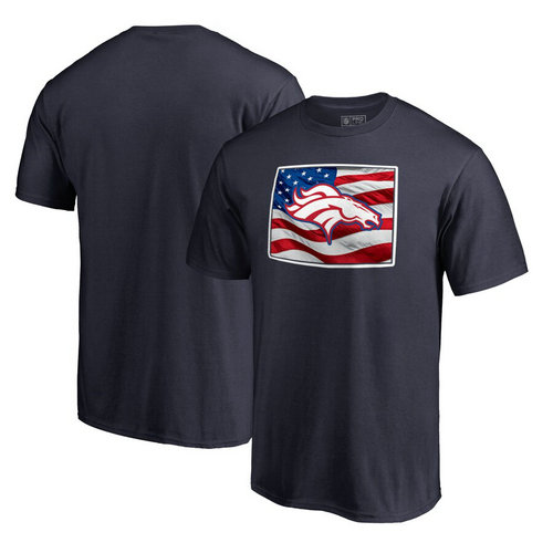 Denver Broncos NFL Pro Line By Fanatics Branded Banner State T-Shirt Navy