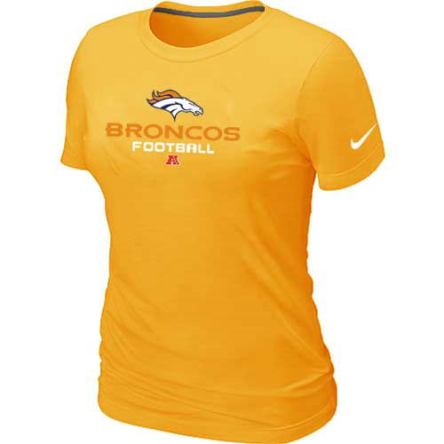 Denver Broncos Yellow Women's Critical Victory T-Shirt