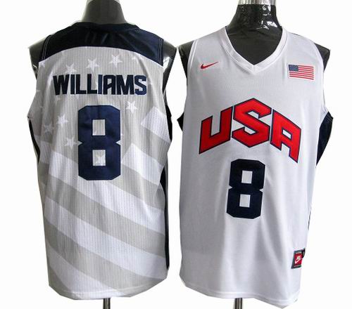 Deron Williams 2012 USA Basketball white Jersey