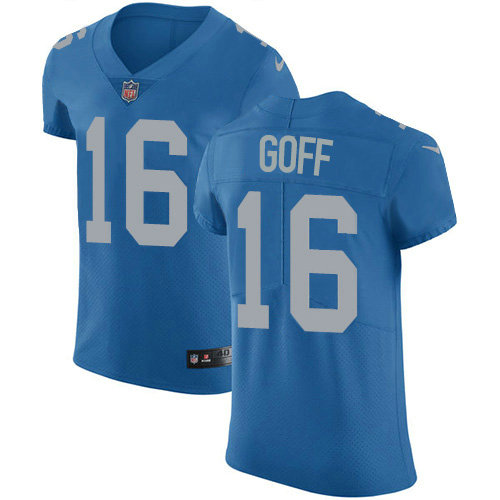 Detroit Lions #16 Jared Goff Blue Team Color Men's Stitched NFL Vapor Untouchable Elite Jersey