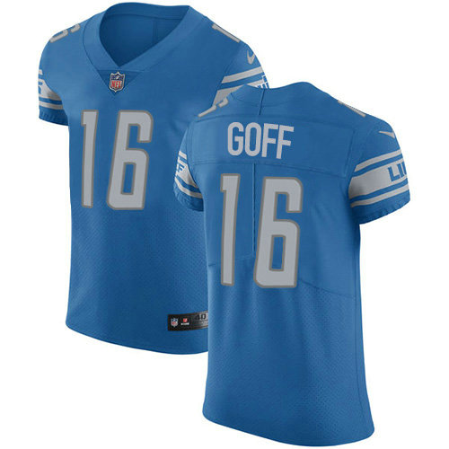 Detroit Lions #16 Jared Goff Blue Throwback Men's Stitched NFL Vapor Untouchable Elite Jersey