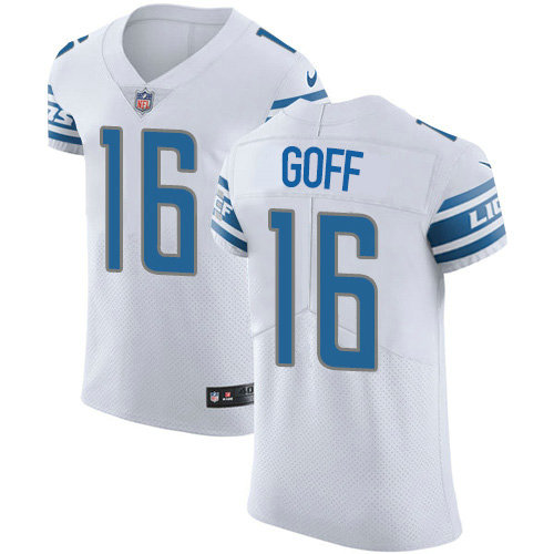 Detroit Lions #16 Jared Goff White Men's Stitched NFL New Elite Jersey