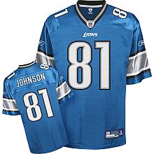 Detroit Lions #81 Calvin Johnson blue jerseys