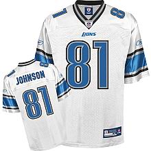 Detroit Lions #81 Calvin Johnson white Jerseys