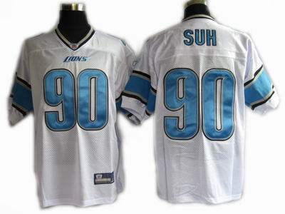 Detroit Lions #90 Ndamukong Suh Color white Jersey