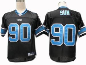 Detroit Lions #90 Ndamukong Suh Jersey black