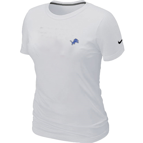 Detroit Lions Chest embroidered logo women's T-Shirt white