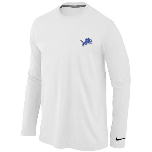 Detroit Lions Logo Long Sleeve T-Shirt White