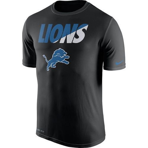 Detroit Lions Nike Black Legend Staff Practice Performance T-Shirt