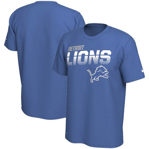 Detroit Lions Nike Sideline Line Of Scrimmage Legend Performance T-Shirt Blue