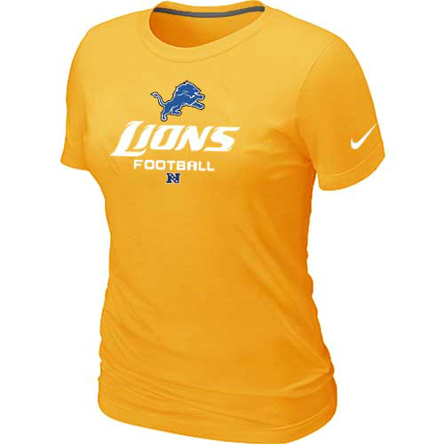 Detroit Lions Yellow Women's Critical Victory T-Shirt