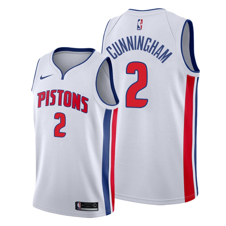 Detroit Pistons #2 Cade Cunningham White Jersey 2021 NB.1