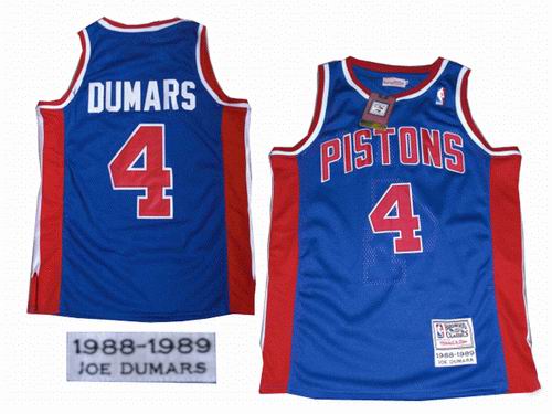 Detroit Pistons #4 Joe Dumars Throwback Swingman Blue jerseys