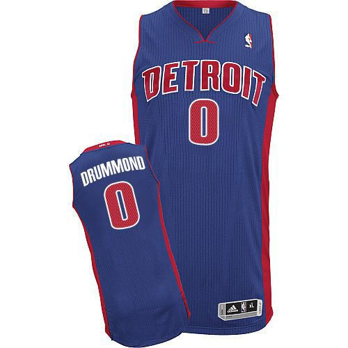Detroit Pistons 0 Andre Drummond Blue NBA Jersey