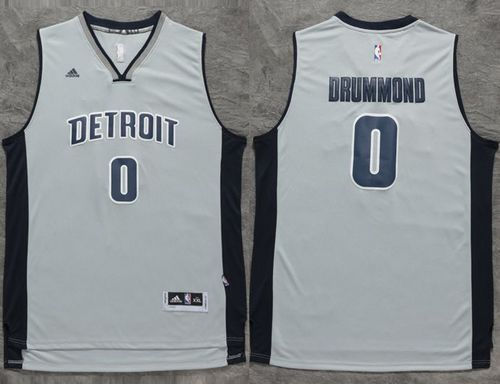 Detroit Pistons 0 Andre Drummond Gray NBA Jersey