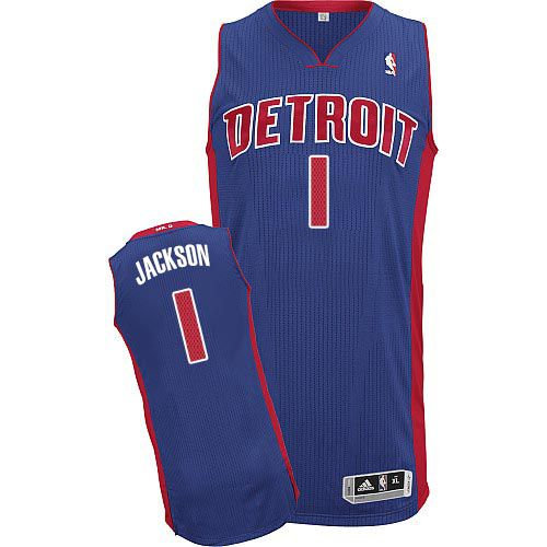 Detroit Pistons 1 Reggie Jackson Blue NBA Jersey