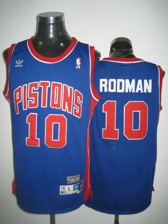 Detroit Pistons 10# Dennis Rodman Soul Swingman blue Jersey