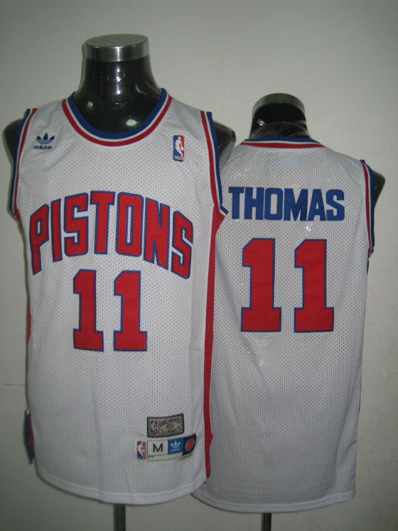 Detroit Pistons 11# Isiah Thomas white jersey