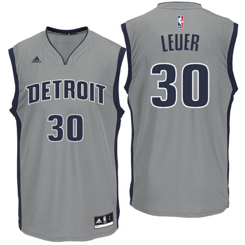 Detroit Pistons 30 Jon Leuer Alternate Gray New Swingman Jersey