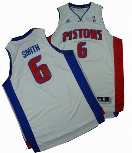 Detroit Pistons 6 Josh Smith White Revolution 30 Jerseys