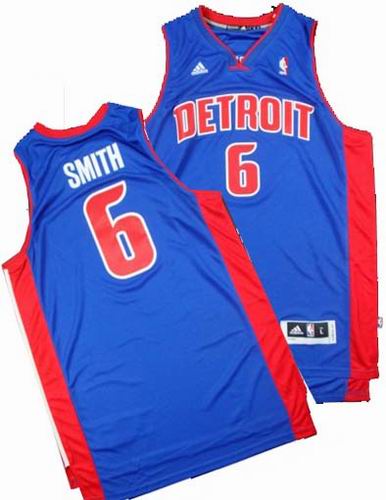 Detroit Pistons 6 Josh Smith blue Revolution 30 Jerseys