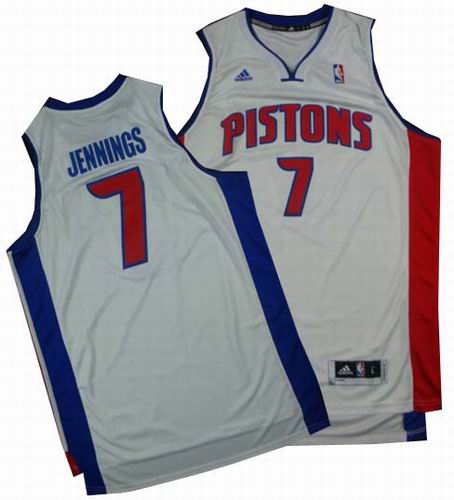 Detroit Pistons 7# Brandon Jennings White Revolution 30 Jerseys