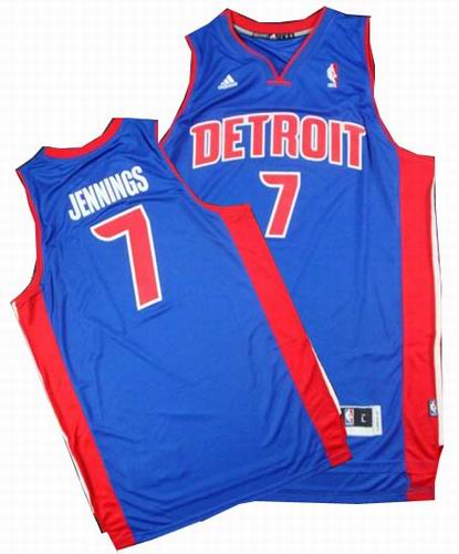 Detroit Pistons 7# Brandon Jennings blue Revolution 30 Jerseys
