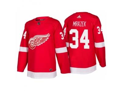 Detroit Red Wings #34 Petr Mrazek Red Home 2017-2018 adidas Jersey