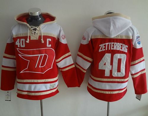 Detroit Red Wings 40 Henrik Zetterberg Red 2016 Stadium Series NHL Hoodie