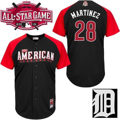 Detroit Tigers 28 J. D. Martinez Black 2015 All-Star American League Baseball Jersey