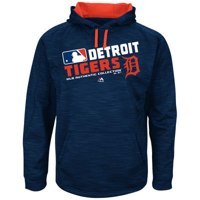 Detroit Tigers Authentic Collection Navy Team Choice Streak Hoodie