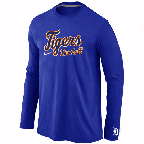 Detroit Tigers Long Sleeve T-Shirt Blue